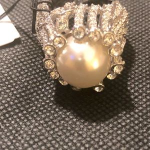 Traci Lynn Fashion Faux Pearl Ring